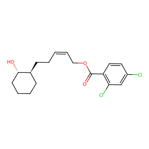 [(Z)-5-[(1R,2S)-2-hydroxycyclohexyl]pent-2-enyl] 2,4-dichlorobenzoate structure
