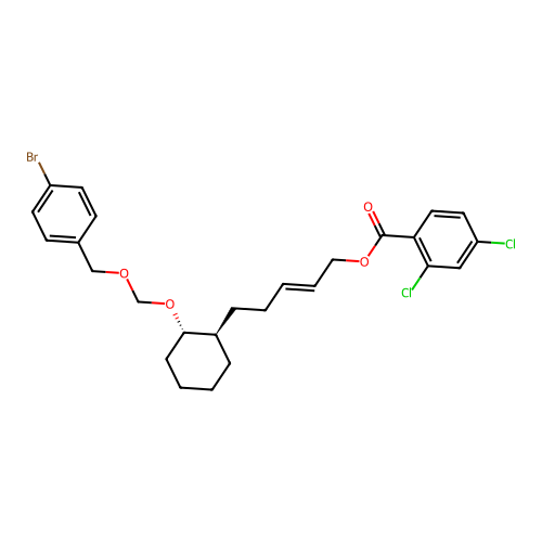 [(E)-5-[(1R,2S)-2-[(4-bromophenyl)methoxymethoxy]cyclohexyl]pent-2-enyl] 2,4-dichlorobenzoate structure