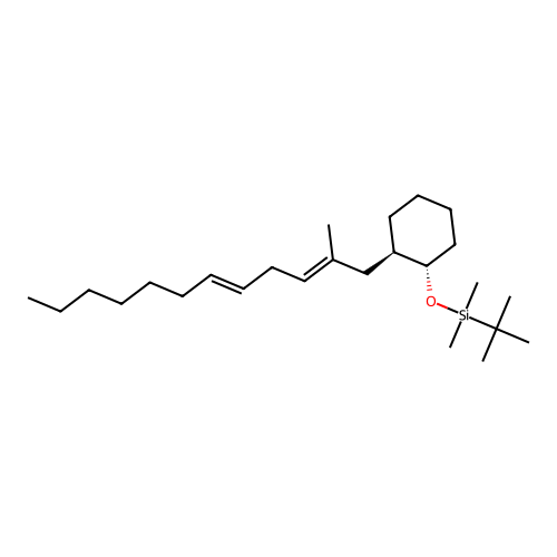 Silane, (1,1-dimethylethyl)dimethyl((2-(2-methyl-2,5-dodecadienyl)cyclohexyl)oxy)-, (1alpha,2beta(2E,5E))- structure