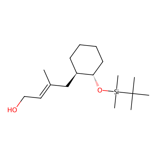 2-Buten-1-ol, 4-(2-(((1,1-dimethylethyl)dimethylsilyl)oxy)cyclohexyl)-3-methyl-, (1alpha(E),2beta)- structure
