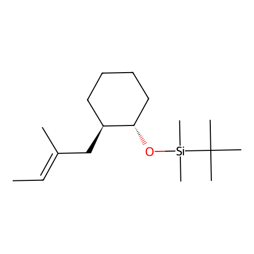 Silane, (1,1-dimethylethyl)dimethyl((2-(2-methyl-2-butenyl)cyclohexyl)oxy)-, (1alpha,2beta(E))- structure