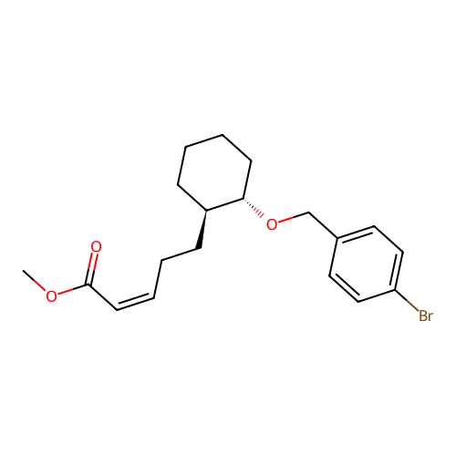 2-Pentenoic acid, 5-(2-((4-bromophenyl)methoxy)cyclohexyl)-, methyl ester, (1alpha(Z),2beta)- structure