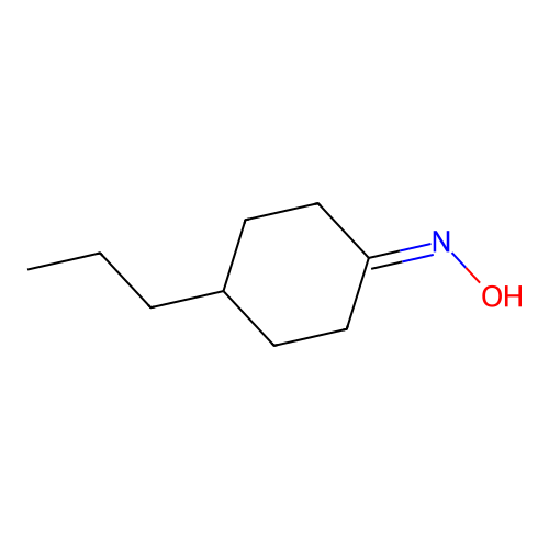 4-Propylcyclohexanone oxime structure