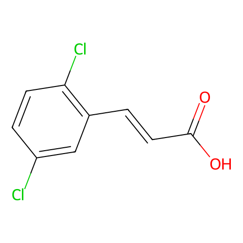 (2E)-3-(2,5-dichlorophenyl)prop-2-enoic acid structure