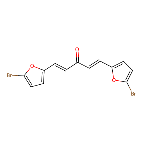 (1E,4E)-1,5-bis(5-bromofuran-2-yl)penta-1,4-dien-3-one structure