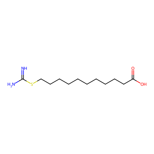 11-{[Amino(imino)methyl]thio}undecanoic acid structure