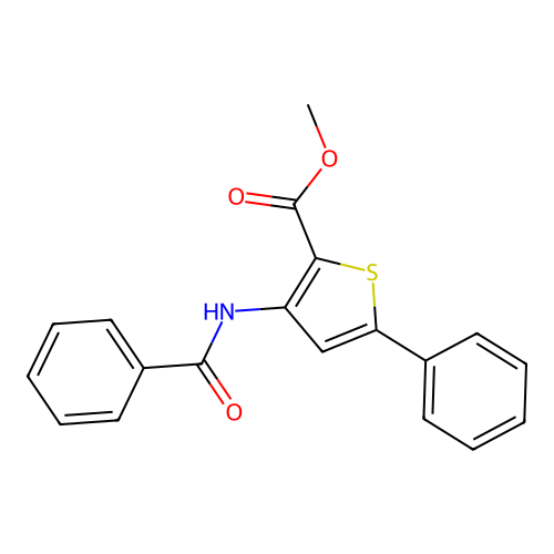 Methyl 3-benzamido-5-phenylthiophene-2-carboxylate structure