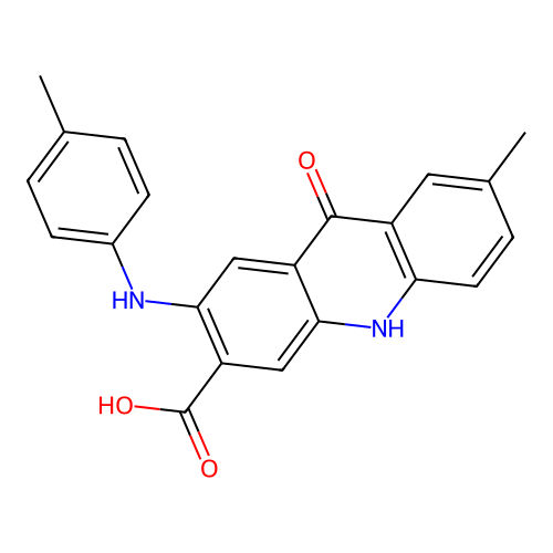 2-Methyl-7-toluidinoquinacridone-6-carboxylic acid structure