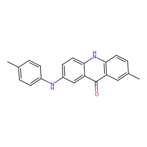 2-Methyl-7-toluidinoquinacridone structure