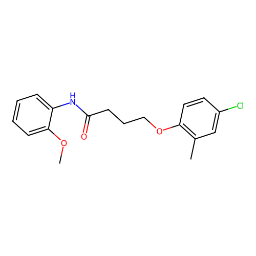 4-(4-chloro-2-methylphenoxy)-N-(2-methoxyphenyl)butanamide structure