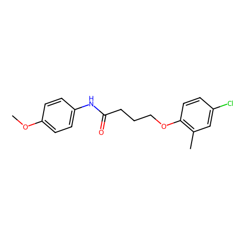 4-(4-chloro-2-methylphenoxy)-N-(4-methoxyphenyl)butanamide structure