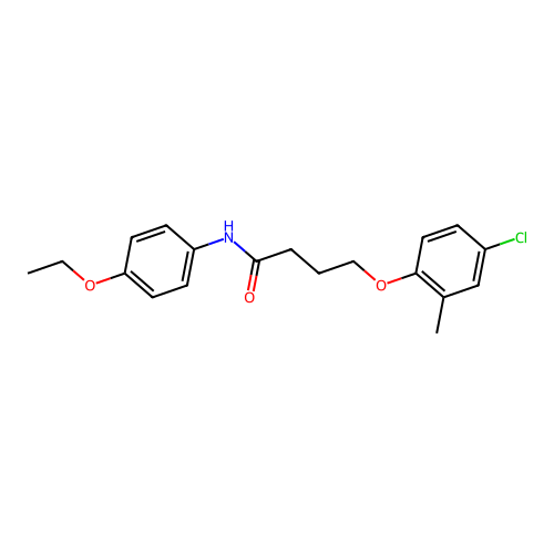 4-(4-chloro-2-methylphenoxy)-N-(4-ethoxyphenyl)butanamide structure