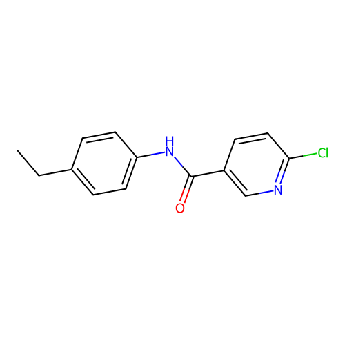 6-chloro-N-(4-ethylphenyl)pyridine-3-carboxamide structure