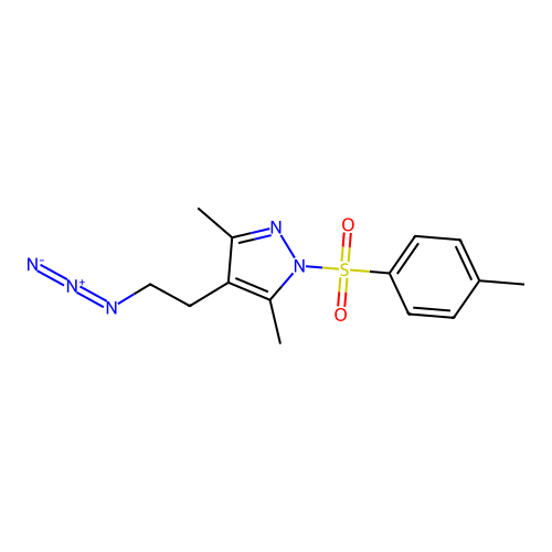 4-(2-Azidoethyl)-3,5-dimethyl-1-(p-toluenesulfonyl)pyrazole structure