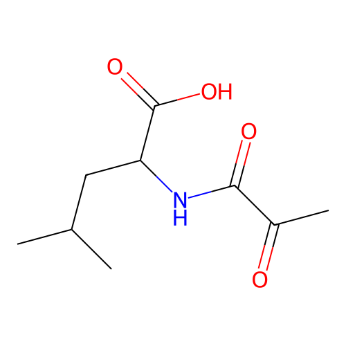 4-Methyl-2-(2-oxopropanoylamino)pentanoic acid structure