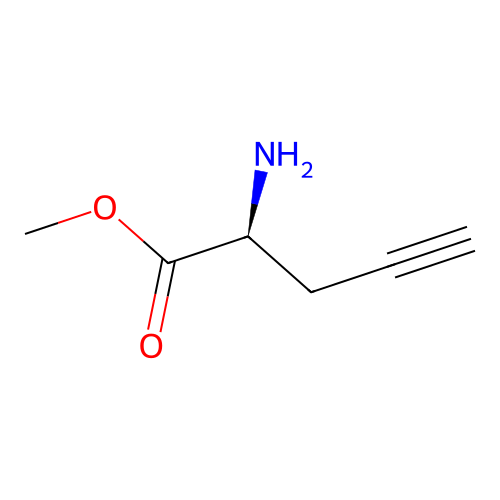 Methyl (2S)-2-aminopent-4-ynoate structure