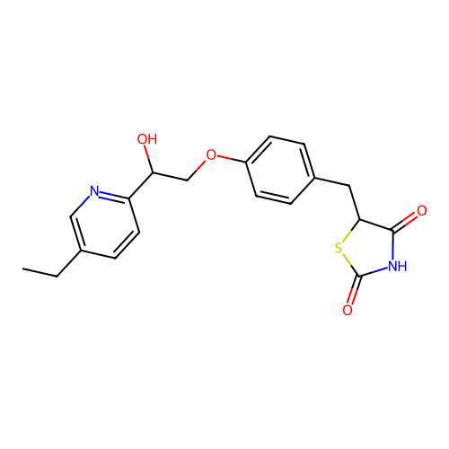 5-(4-(2-(5-Ethylpyridin-2-yl)-2-hydroxyethoxy)benzyl)thiazolidine-2,4-dione structure
