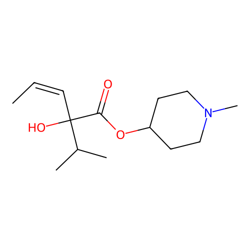 3-Pentenoic acid, 2-hydroxy-2-isopropyl-, 1-methyl-4-piperidyl ester (Z)- structure