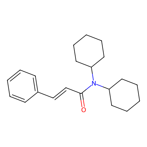 (E)-N,N-dicyclohexyl-3-phenylprop-2-enamide structure