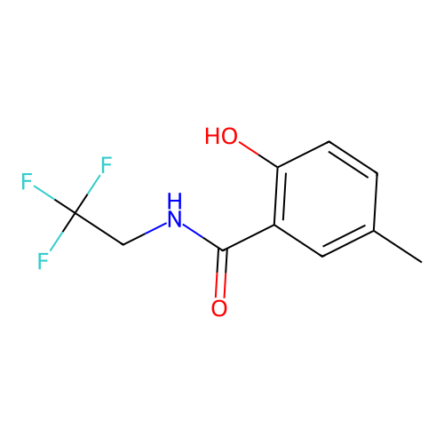 2-hydroxy-5-methyl-N-(2,2,2-trifluoroethyl)benzamide structure
