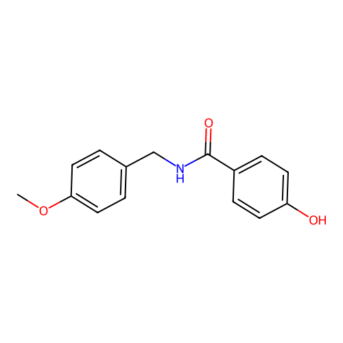 4-hydroxy-N-[(4-methoxyphenyl)methyl]benzamide structure