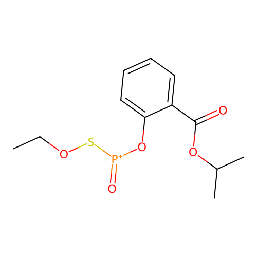 Benzoic acid, 2-((ethoxymercaptophosphinyl)oxy)-, 1-methylethyl ester structure
