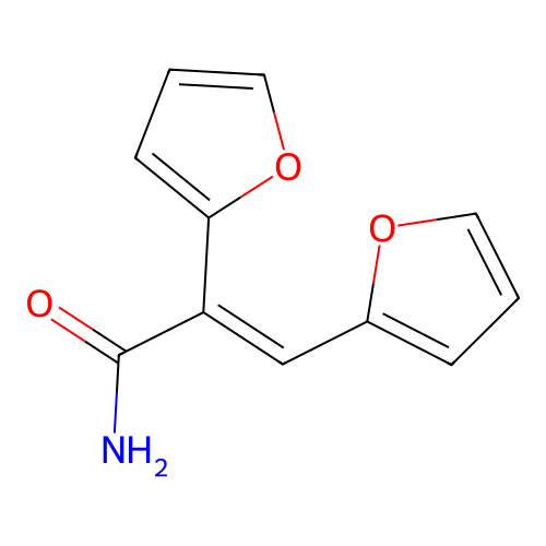 2,3-Bis(2-furyl)acrylamide structure