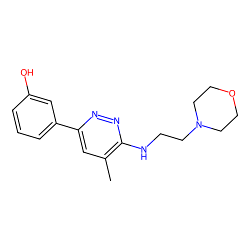 3-[5-Methyl-6-(2-morpholin-4-ylethylamino)pyridazin-3-yl]phenol structure