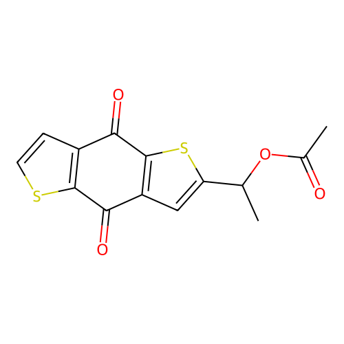 Benzo[1,5-b']dithiophene-4,8-dione, 2-[1-(acetyloxy)ethyl]- structure