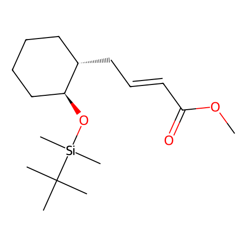 2-Butenoic acid, 4-(2-(((1,1-dimethylethyl)dimethylsilyl)oxy)cyclohexyl)-, methyl ester, (1alpha(E),2beta)- structure