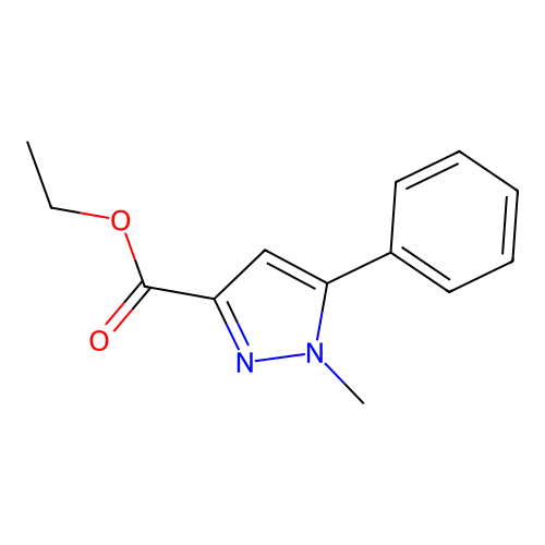 Ethyl 1-methyl-5-phenyl-1H-pyrazole-3-carboxylate structure