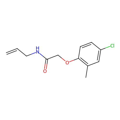 N-allyl-2-(4-chloro-2-methylphenoxy)acetamide structure