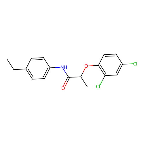 2-(2,4-dichlorophenoxy)-N-(4-ethylphenyl)propanamide structure