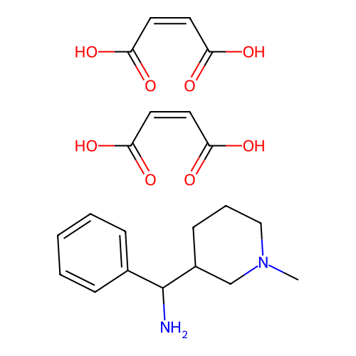 Piperidine, 3-(alpha-aminobenzyl)-1-methyl-, dimaleate structure