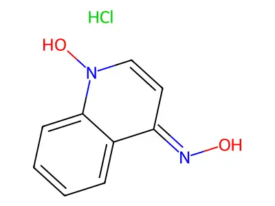 4-Quinolinamine, N-hydroxy-, 1-oxide, hydrochloride (1:1) structure