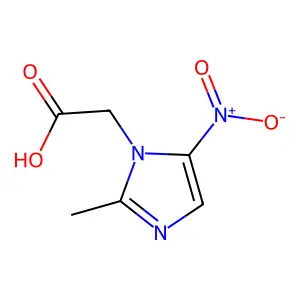 2-Methyl-5-nitroimidazole-1-acetic acid structure