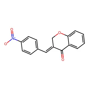 4H-1-Benzopyran-4-one, 2,3-dihydro-3-[(4-nitrophenyl)methylene]- structure
