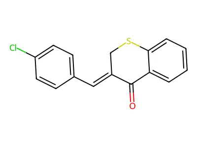 4H-1-Benzothiopyran-4-one, 2,3-dihydro-3-((4-chlorophenyl)methylene)-, (Z)- structure