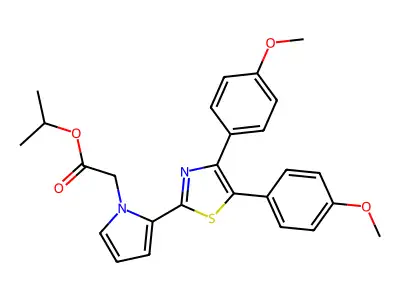 1-Methylethyl 2-(4,5-bis(4-methoxyphenyl)-2-thiazolyl)-1H-pyrrole-1-acetate structure