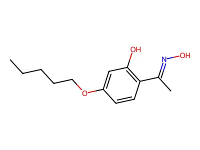 Ethanone, 1-[2-hydroxy-4-(pentyloxy)phenyl]-, oxime structure
