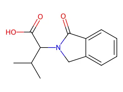 1,3-Dihydro-alpha-(1-methylethyl)-1-oxo-2H-isoindole-2-acetic acid structure