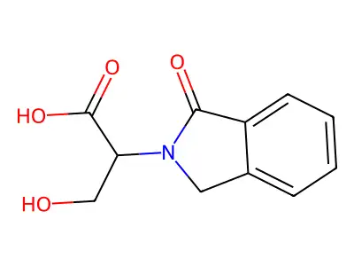 3-hydroxy-2-(1-oxo-1,3-dihydro-2H-isoindol-2-yl)propanoic acid structure