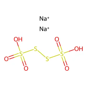 Tetrathionic acid, disodium salt structure