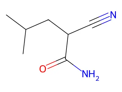 2-氰基-4-甲基戊酰胺 structure