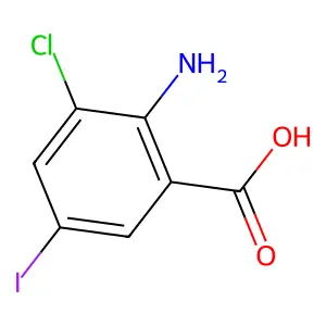 2-Amino-3-chloro-5-iodobenzoic acid structure