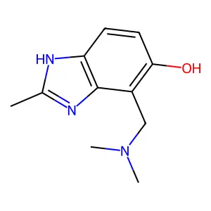4-((Dimethylamino)methyl)-2-methyl-1H-benzo[d]imidazol-5-ol structure