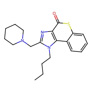 (1)Benzothiopyrano(3,4-d)imidazol-4(1H)-one, 1-butyl-2-(1-piperidinylmethyl)- structure