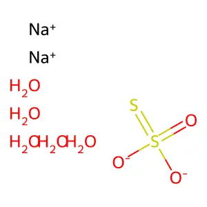 Sodium Thiosulfate Pentahydrate structure