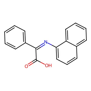 [(Naphthalen-1-yl)imino](phenyl)acetic acid structure