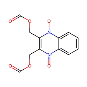 2,3-Quinoxalinedimethanol, 2,3-diacetate, 1,4-dioxide structure